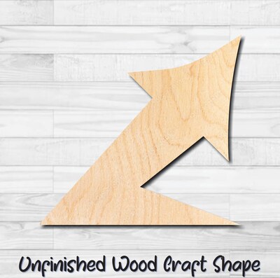Arrow 19 Unfinished Wood Shape Blank Laser Engraved Cutout Woodcraft Craft Supply ARR-019 - image1